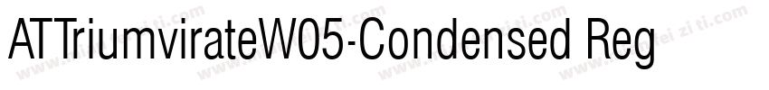 ATTriumvirateW05-Condensed Regular字体转换
